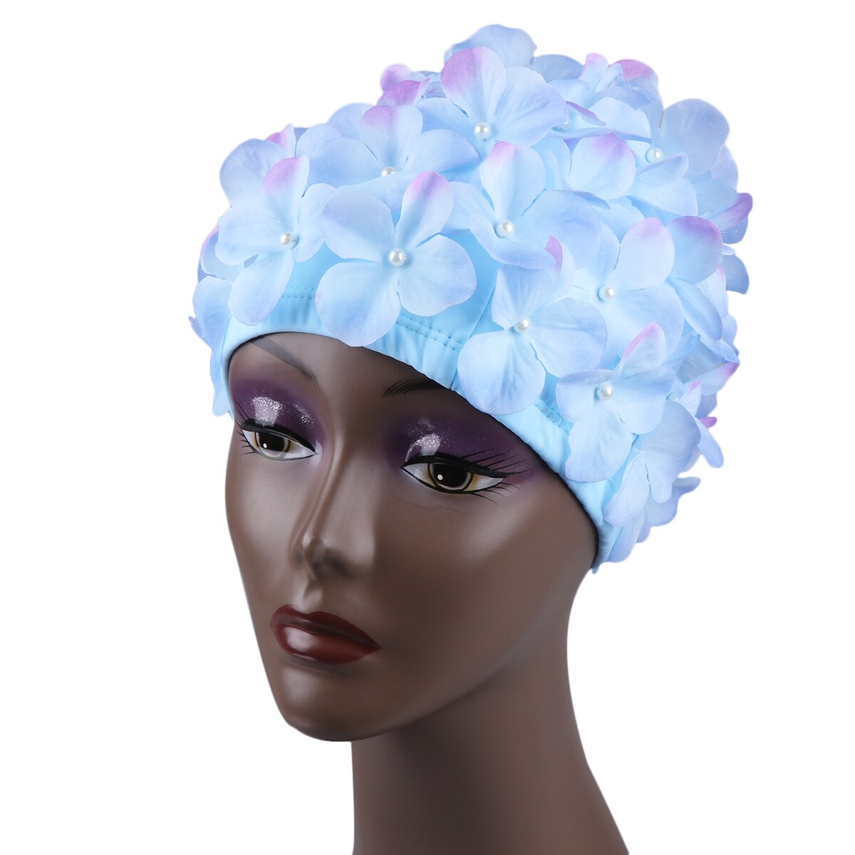 1pc bekväma, slitstarka 3d- blommiga hörselskydd i nylon, simtillbehör för simflickor