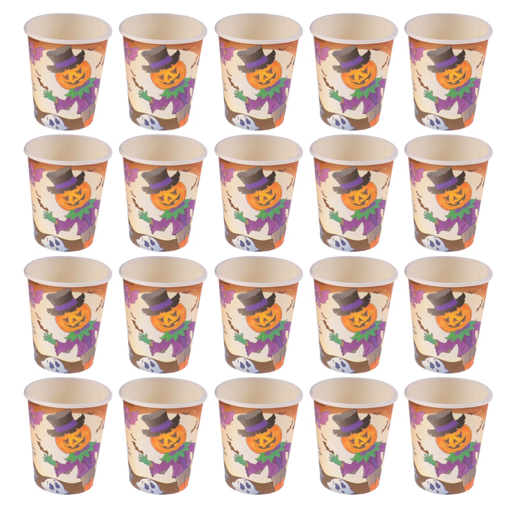 20 stuks papieren bekers halloween wegwerp drinkbekers feestpapier benodigdheden