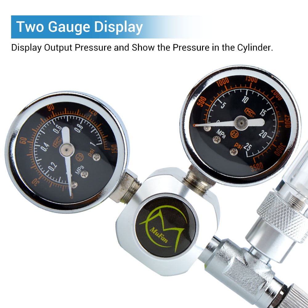 NICREW Aquarium CO2 Regulator Magnetic Solenoid Kit Check Valve Fish Tank Accessories CO2 Control System Reactor Generator Set