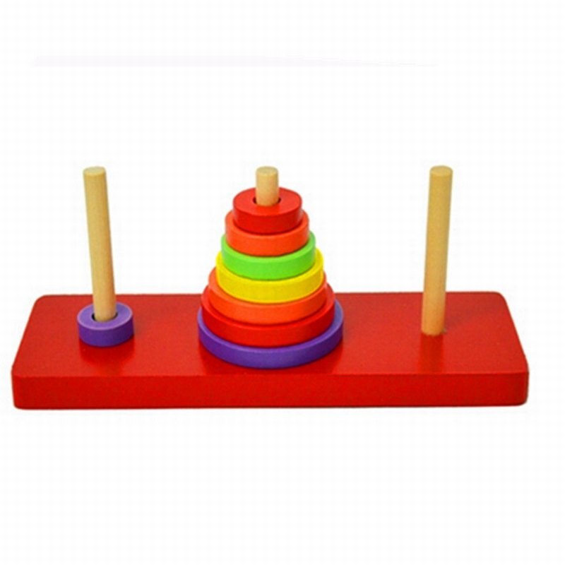 Wooden Puzzle Stacking Tower Of Hanoi Kid Mathematical Educational Toys Early Education Alpinia Parent-child Interaction Toy