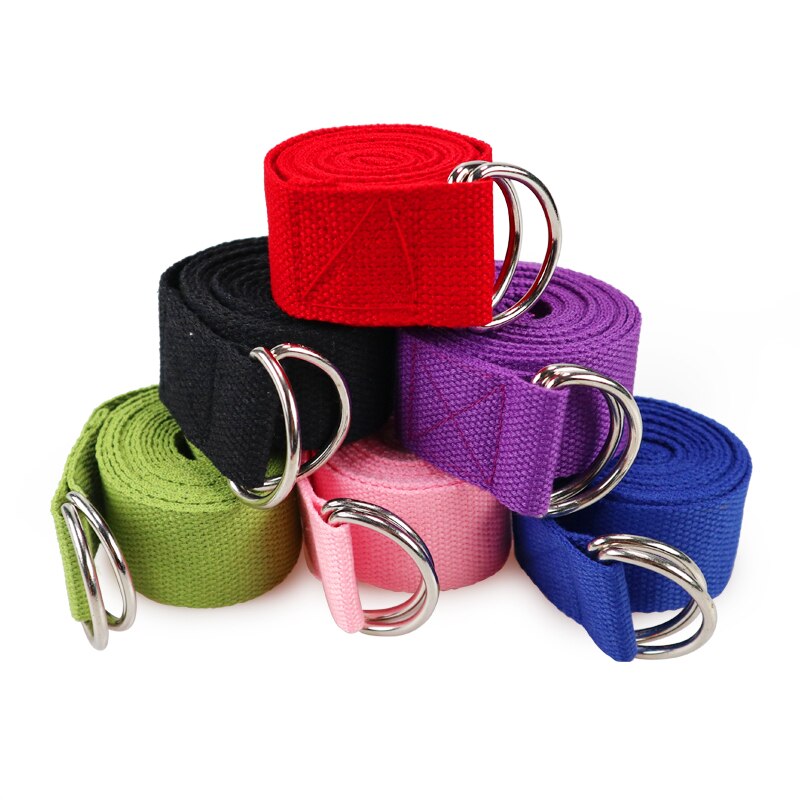 Adjustable Sport Stretch Strap D-Ring Belts Gym Waist Leg Fitness Yoga Belt