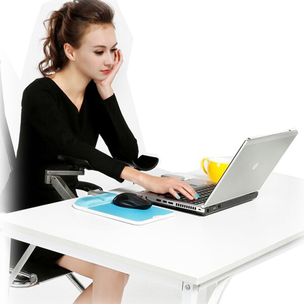 Height Adjustable Arm Tray Desktop Computer Wrist Mouse Arm Holder Aluminum Alloy Rotation Hands Free Bracket