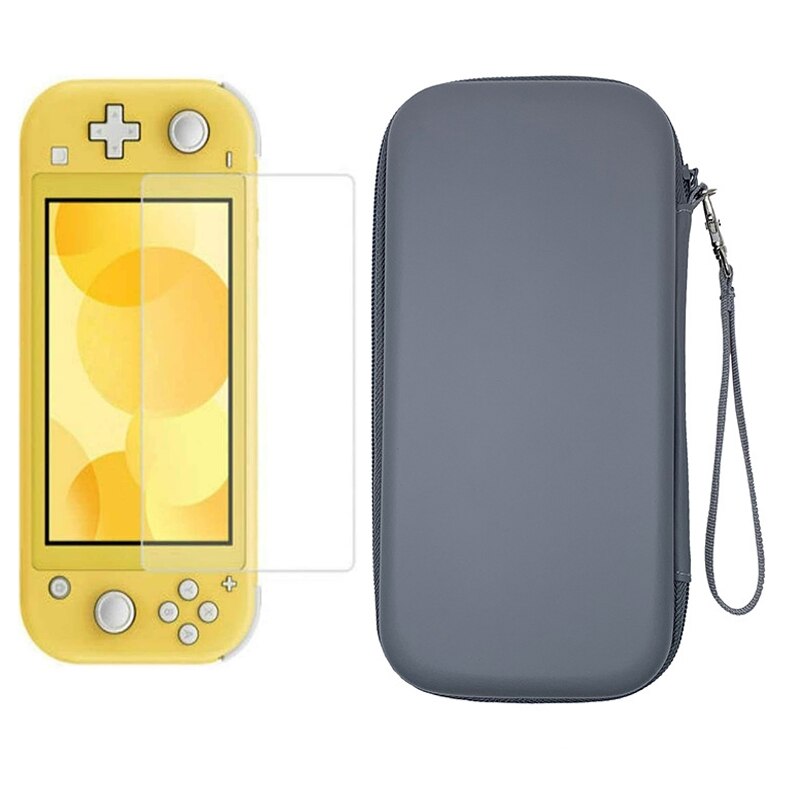 Pure Switch Lite Skin Cover Case Protective Storage Bag For Nintendo Switch Lite Mini Shell Pouch With Tempered Screen Film: Pure Gray