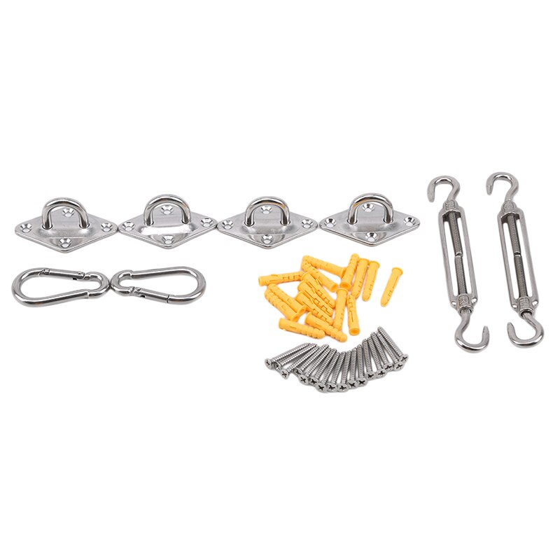 Rvs Luifel Bevestiging Set Sail Hardware Kit Voor Rechthoek En Vierkant Zon Shade Sails Installatie 5Mm 6Mm 8Mm 40 Stks/set: 6MM