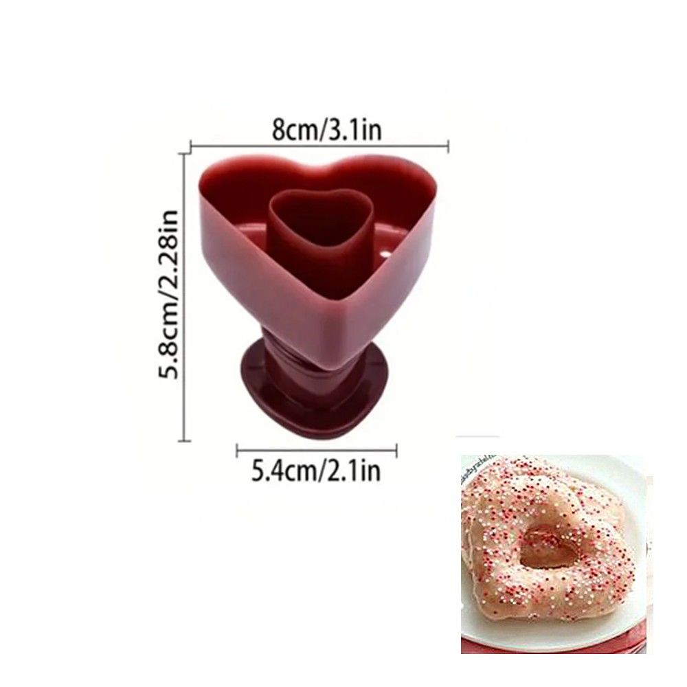 Diy Donut Mal Cutter Voedsel Desserts Broodsnijder Maker Cake Mal Koken Embossing Decoreren Gereedschap Keuken Bakaccessoires: Sky Blue