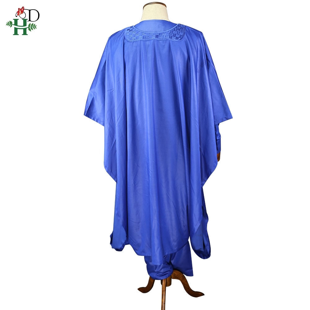 H & D-ropa de Dashiki sin capucha para hombre, conjunto de 3 piezas de camisa y pantalón, vestimenta Formal tradicional africana,