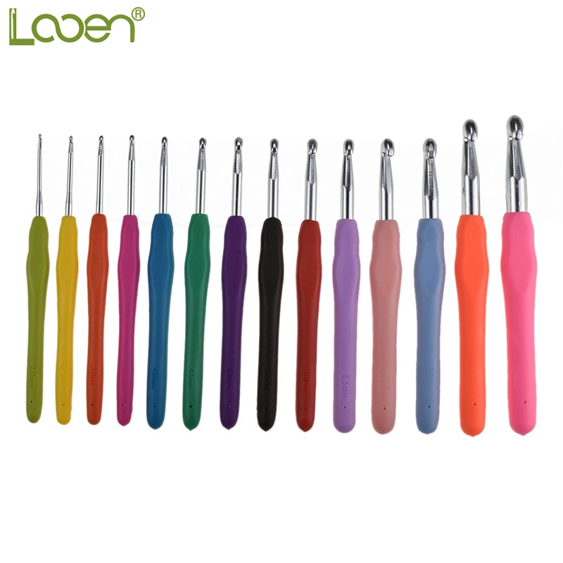 DIY Craft Tools Multicolor Knitting Needles 1.0-10mm Soft Grip With Ergonomic Handle Crochet Hook Yarn Weave Crochet Needles 1pc