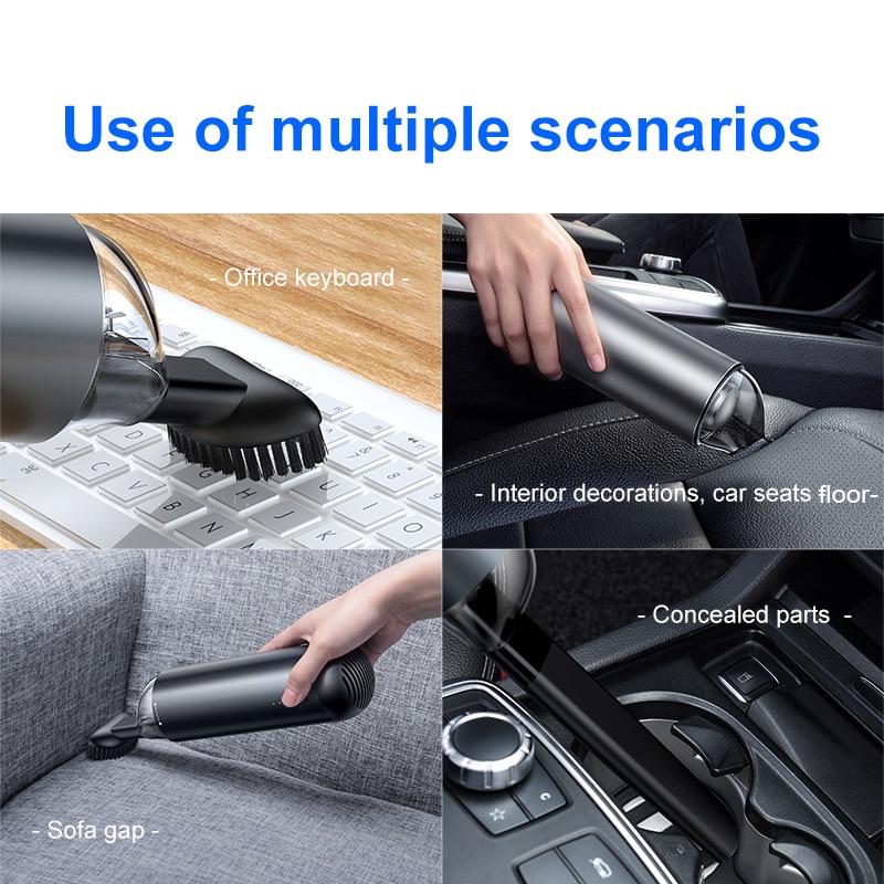 Baseus Auto Stofzuiger 4000Pa Draadloze Handheld Voor Desktop Thuis Auto-interieur Reiniging Mini Draagbare Auto Stofzuiger
