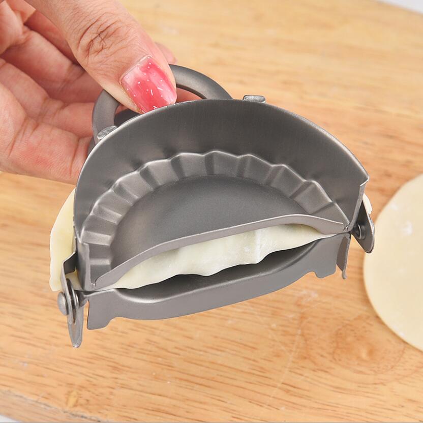 2pcs Set Dumpling Tool Set Stainless Steel Dumpling Press Cutter Dumpling Mold Maker Wraper Dough Pie Ravioli Dumpling Mould