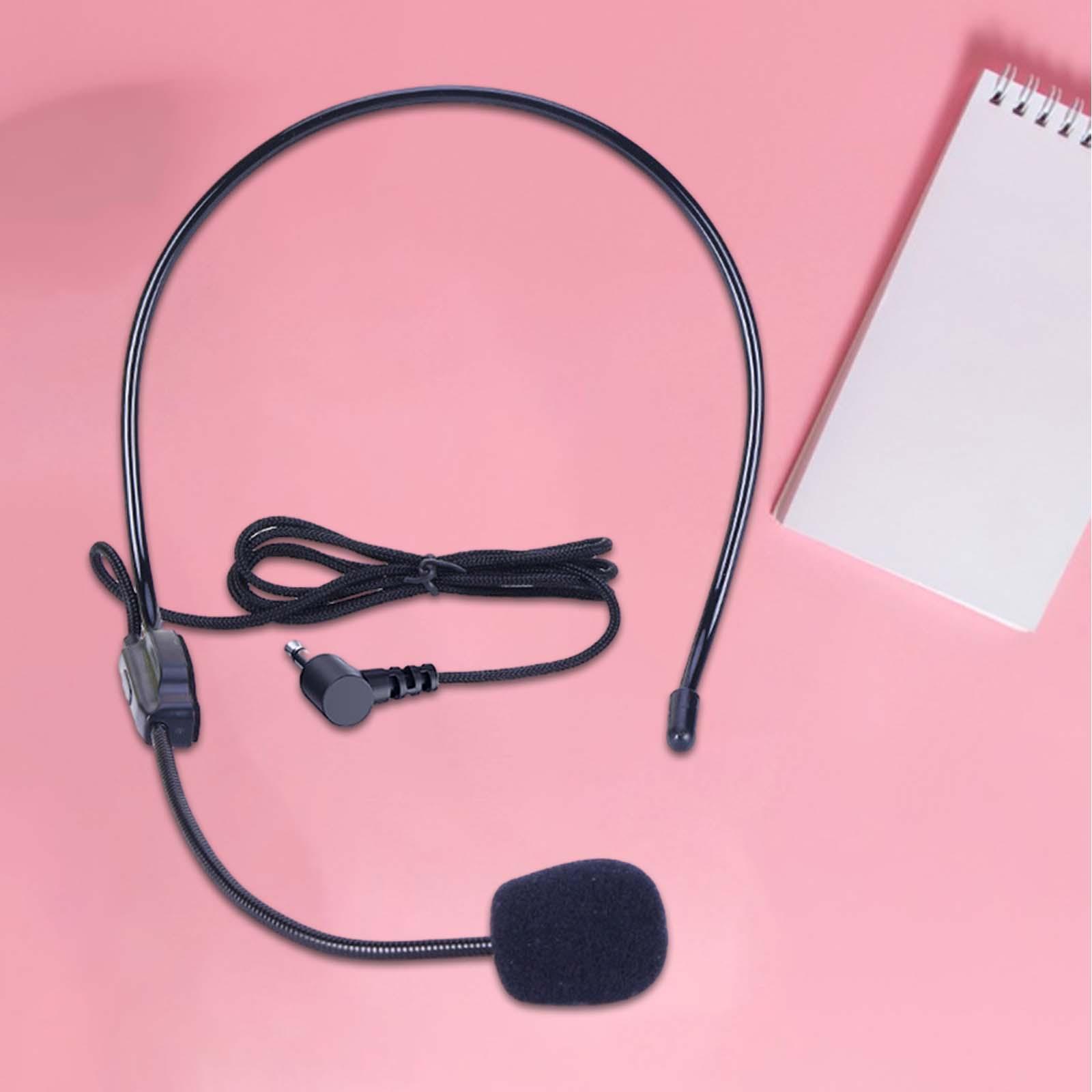 Wired Microphone Headset Headband Multipurpose Headworn Mic Systems for Fitness Instructor Seniors Speaking Singing Tour Guides