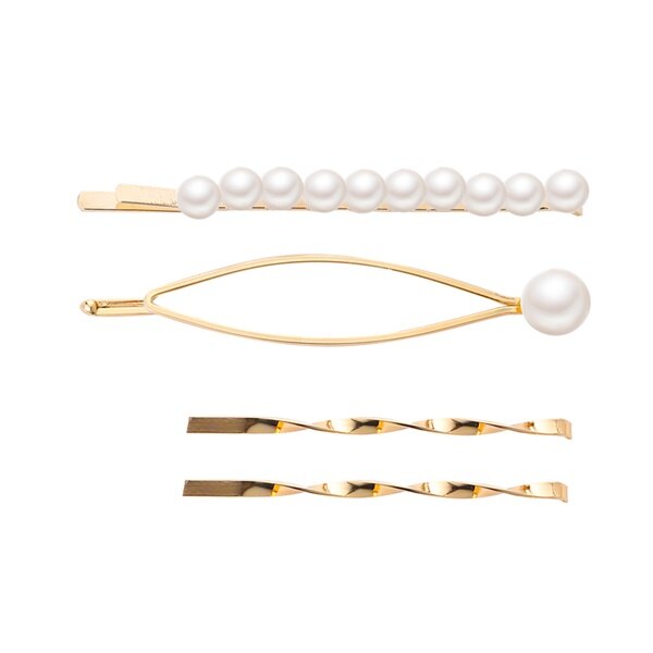 Ifmia 3 Stks/set Pearl Metal Haar Clip Haarband Kam Pin Barrette Haarspeld Hoofdtooi Accessoires Beauty Styling Gereedschap: IF1100001-3