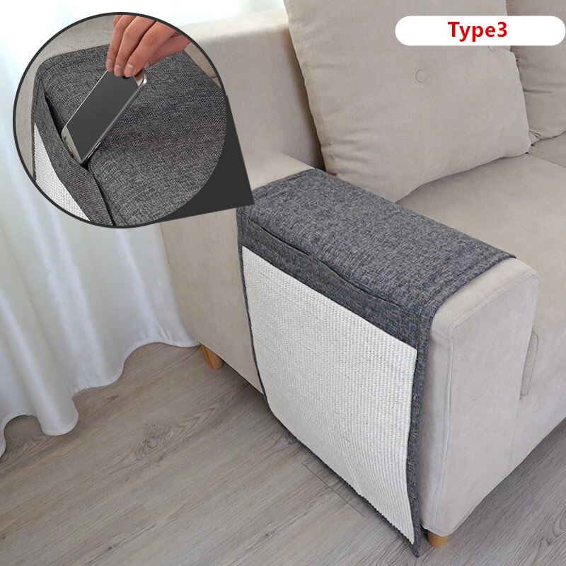 Cats Scratch Board Sisal Pad Toy Sofa Furniture Protector Cat Claw Care Product Cats Scratcher Paw Pad with Invisible Nail: Type3