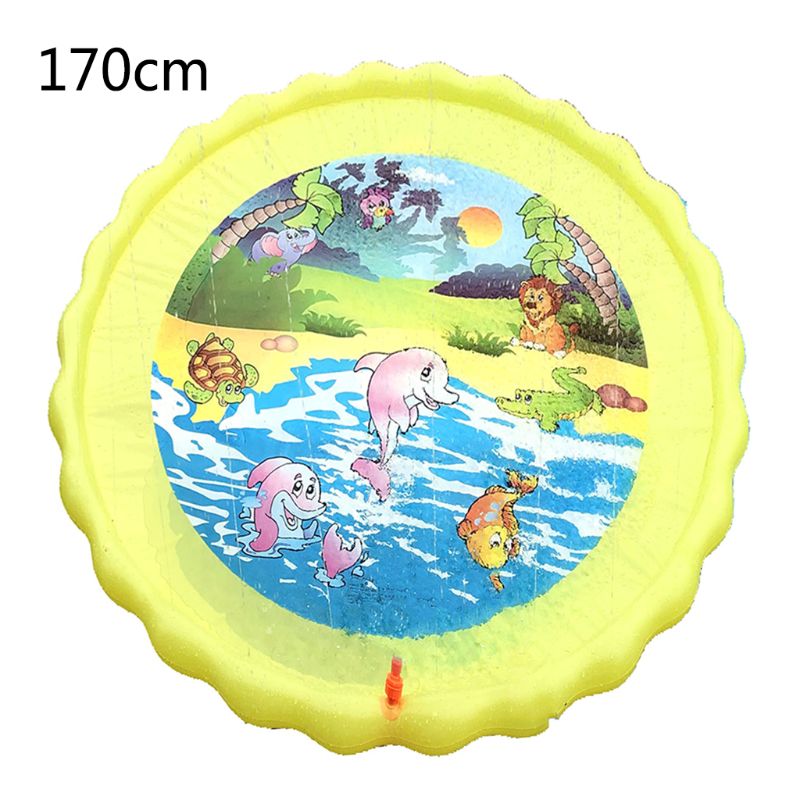 Opblaasbare Spray Water Kussen Kids Zomer Spelen Water Mat Gazon Games Pad Sprinkler Speelgoed Outdoor Bad Zwemmen Zwembad 100/130/150/170: D