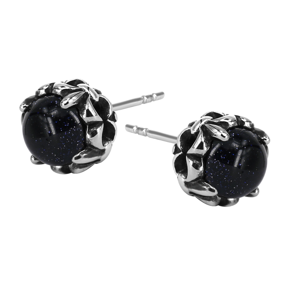 ZS 1 Pair Punk Skull Studs Earrings for Men Hip Pop 316L Stainless Steel Earring Stud Boys&#39; Rock Roll K Pop Ear Piercing Jewelry: ED770SRBK-10