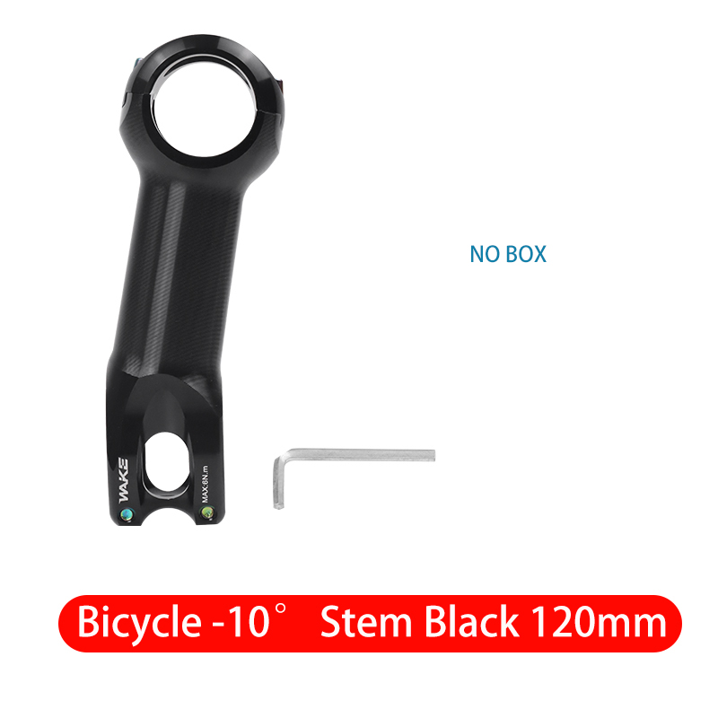 Wake Road Bike Bicycle Accessories Stem Handlebar Stem 31.8mm 10 Degree Aluminum Alloy Lightweight for Cycling Silver Stem: black