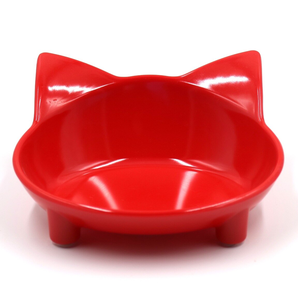 Kattenvoer Kom Huisdier Servies Verdikte Kat Oren Vorm Feederbowl Antislip Leuke Voedsel Water Dispenser Voor Katten Gerechten huisdieren Benodigdheden: red
