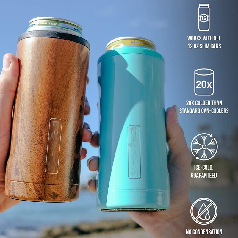 12oz Vacuum Beer Thermos Double Wall Outdoor Cold-Keeping Juice Cola Cans Bottle 304 Stainless Steel Beer Cooler Cups