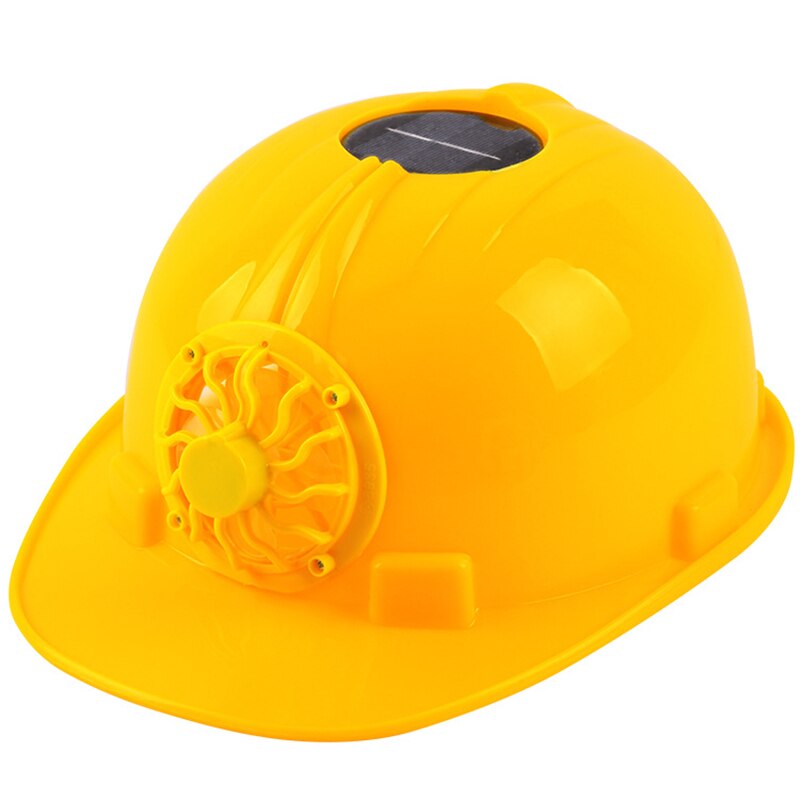 YGNE-casco de seguridad con ventilador de energía Solar, gorra de ingeniería, protección duradera, ajustable, para verano: YELLOW