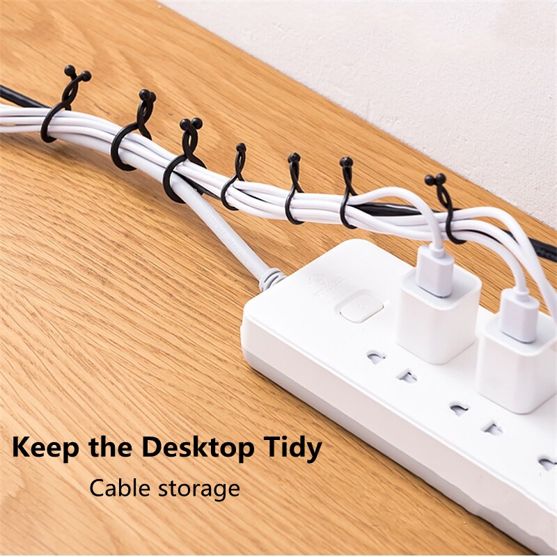30 stk usb-kabel opruller arrangør hjem sele efterbehandling faste kabler computer strøm ledning binde kabel styring øretelefon ledning