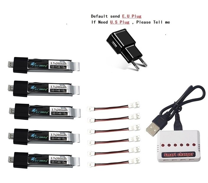 Upgraded 3.7V 200mAh For V911 F929 F939 Battery with (6 in 1) USB Charger for WLtoys V911 F929 F939 RC Helicopter 551148 Battery: Light green