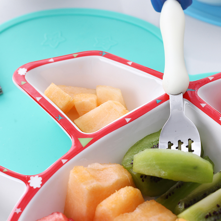 EECAMAIL – assiette colorée de style avion dessin animé, assiette de fruits et légumes, assiette de bol de riz pour enfants, vaisselle auxiliaire