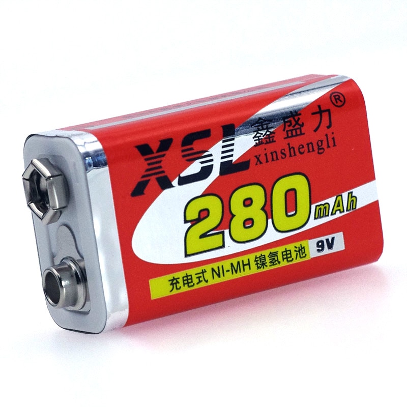1 stks XSL 9 v 6F22 280 mah Ni-Mh Oplaadbare batterij voor Multimeter Microfoon Speelgoed Afstandsbediening KTV Instrument gebruik