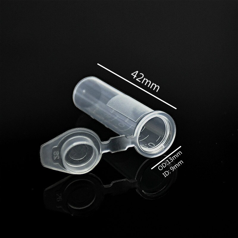 Centrifuge Tube PCR Tube 2 ml Laboratory Centrifugal Tube With Flat Cover Plastic Clear EP Tube Bottom Tip With Scale 500/PK