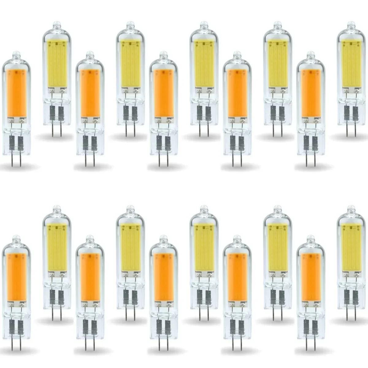 10Pcs Dimmable COB AC/DC12 220V 110V G4 LED Bulb 7W 9W 12W 15W G4 lamp Replace Traditional of Halogen Bulb for Chandelier