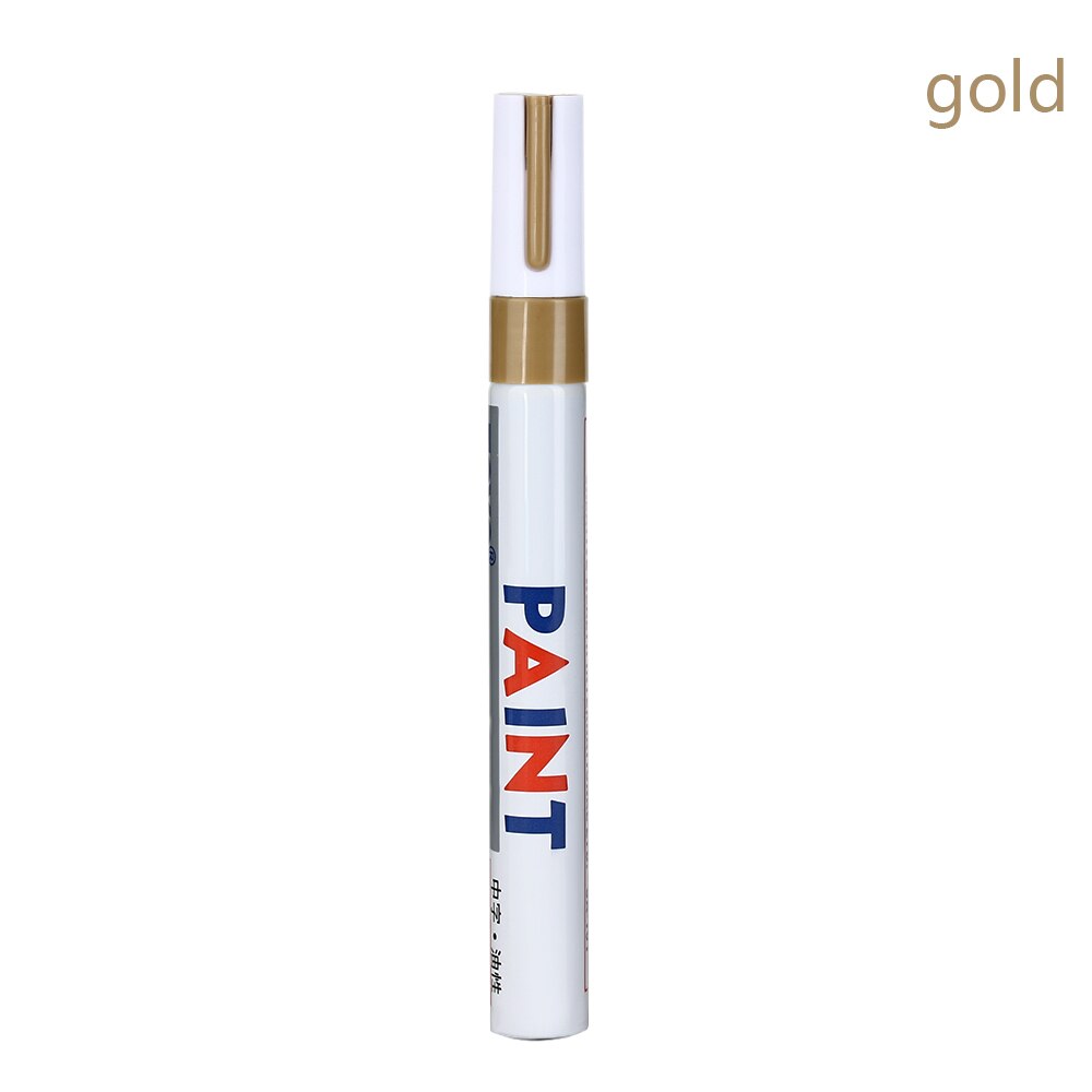 Tire Rubber Metal Glass Wood Stone Waterproof Oil Pen Colourful Oily Marker Paint Pen School Stationery Office Supplies: Glod