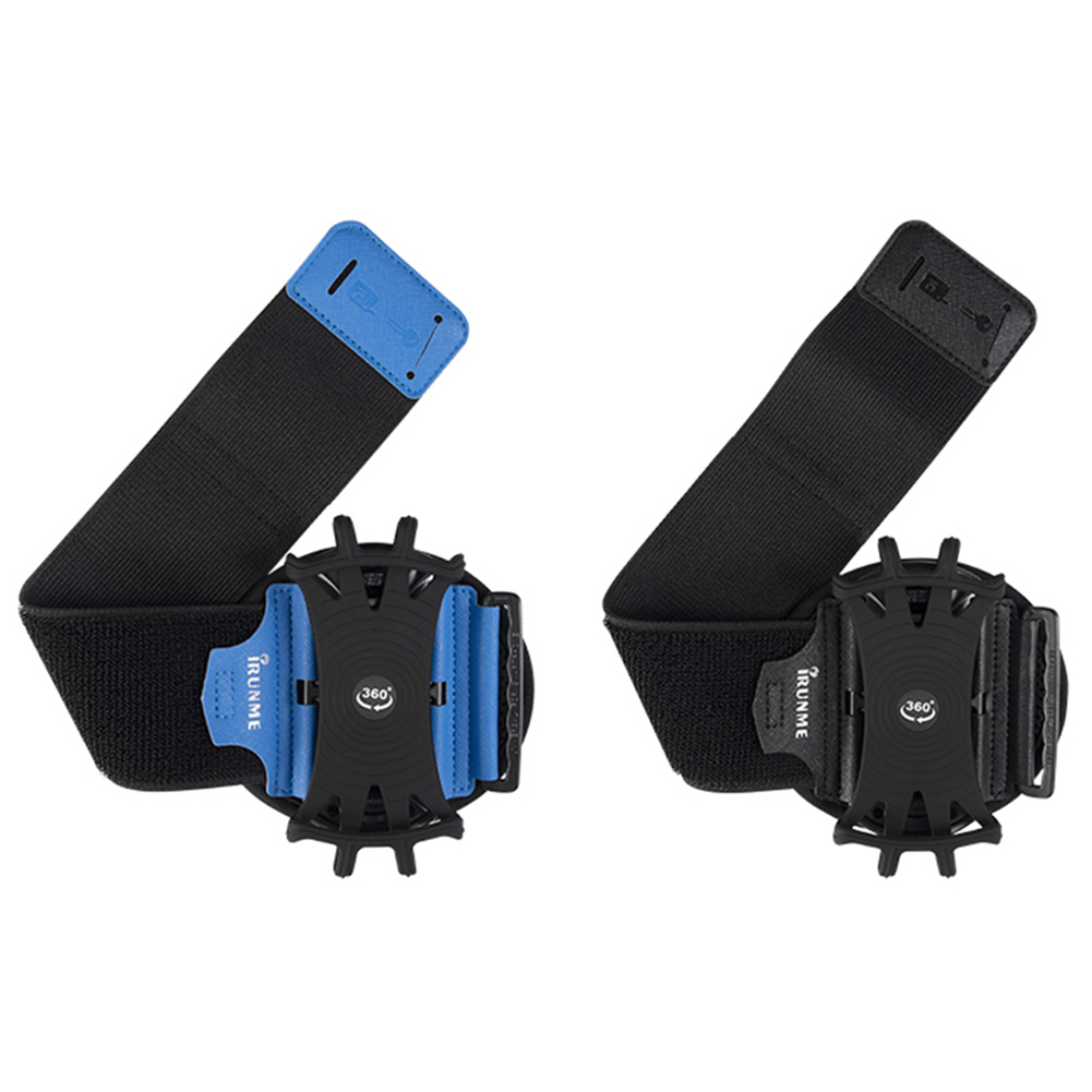 Supporto per cellulare con rotazione di 360 gradi custodia da polso indossabile per fascia da braccio borsa da polso regolabile per telefono rimovibile per la corsa in bicicletta
