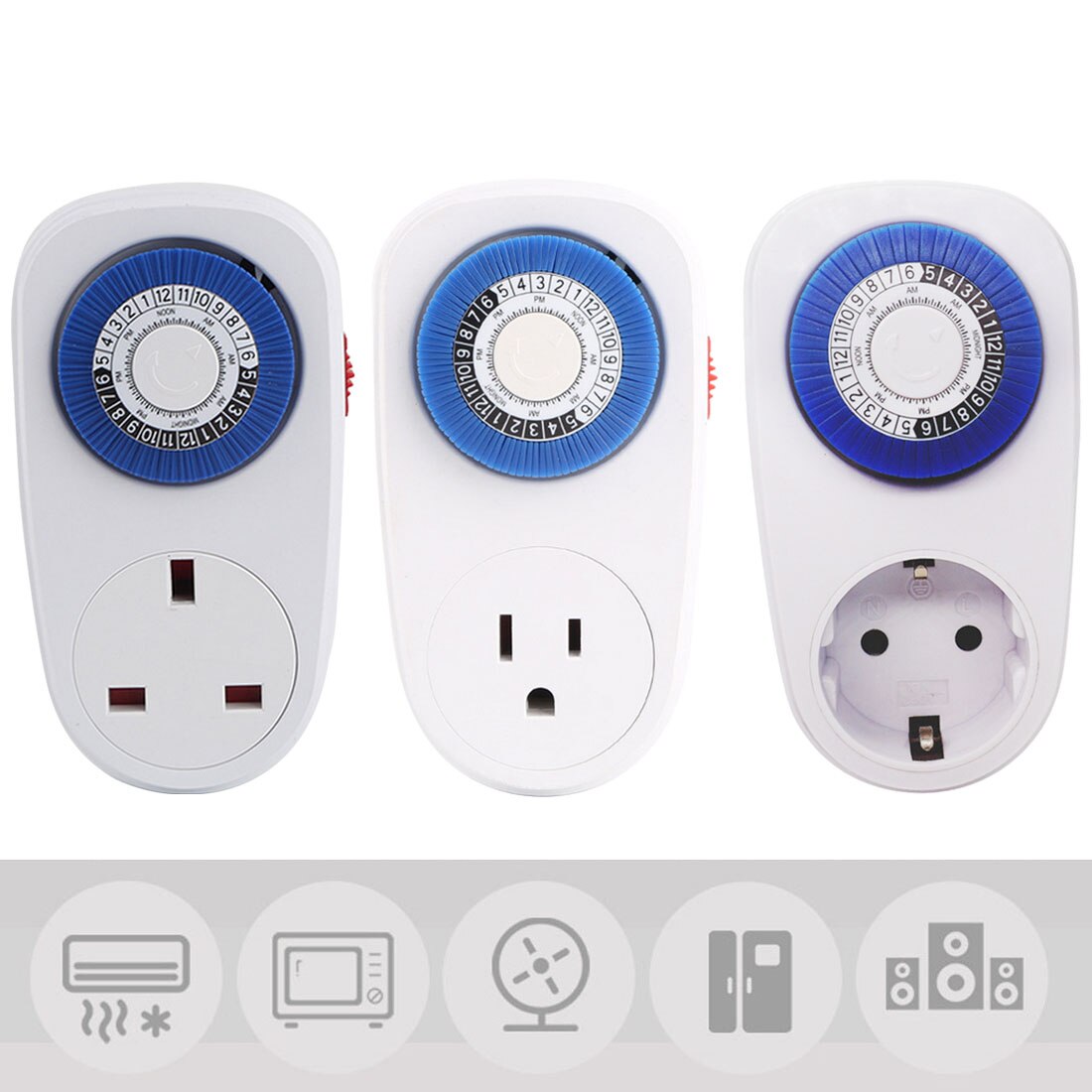 Mini Timer Schalter Programmierbare Mechanische Clever Countdown Schalter Buchse 24 Stunden Blau