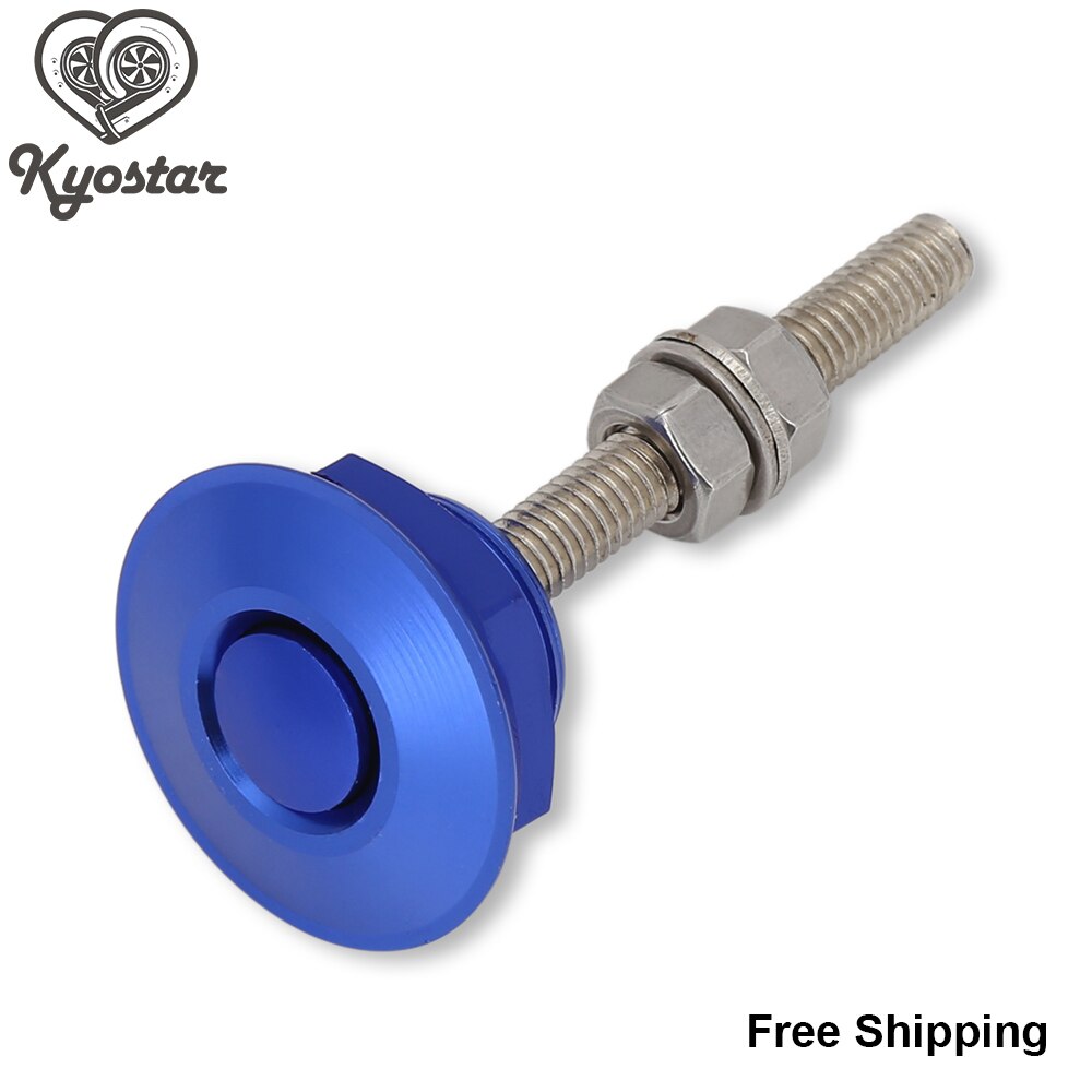 Universal Aluminum Push Button Car Quick Release Latch Hood Pin Lock Clip Kit