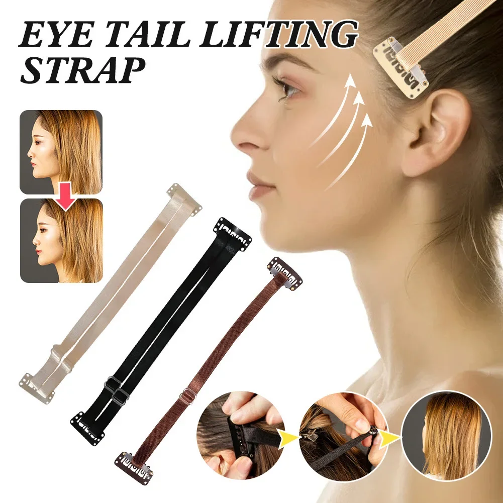 Banda de estiramiento facial instantáneo, horquilla Invisible para eliminar las arrugas de la cola de pez del ojo, Parche de estiramiento facial, cinta de estiramiento facial reutilizable