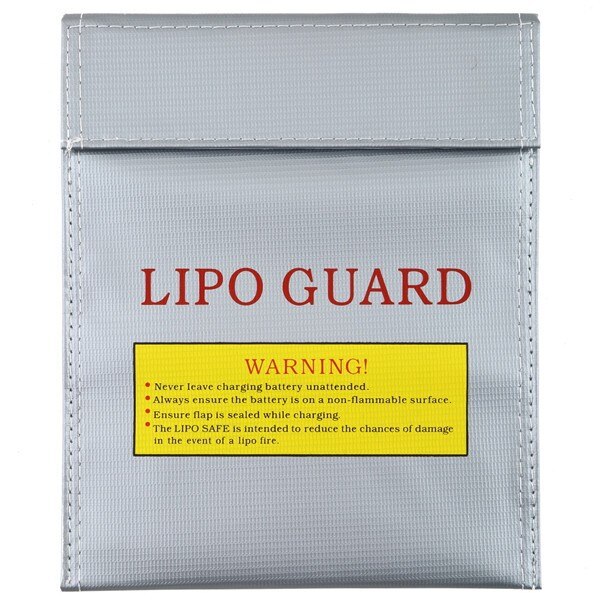 1Pcs Brandwerende Rc Lipo Li-Po Batterij Brandwerende Veiligheid Guard Veilig Tas Opladen Sack Batterij Safety Guard Zilver twee Grootte !