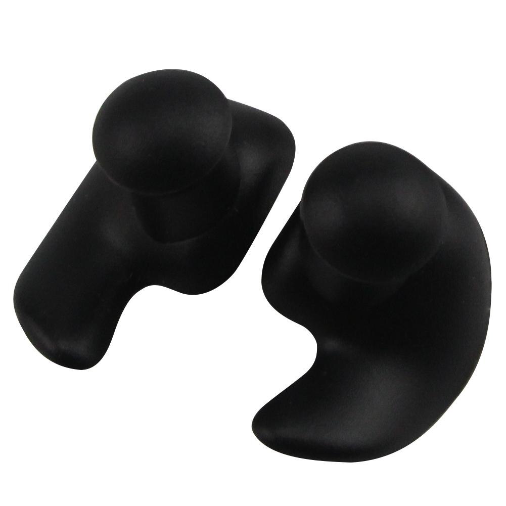 Holdbare ørepropper dygtig fremstilling 2 stk vandtætte ørepropper bærbare silikone bløde ørepropper svømningstilbehør: Sort