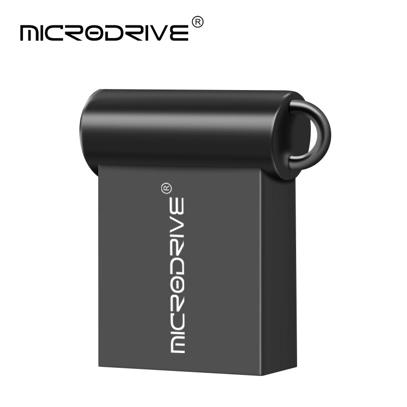 De de Super Mini Slim Pen drive unidad flash USB de metal Real 128GB 64GB 32GB 16GB 8GB 4GB memoria Micro u disco: 4 GB / Black