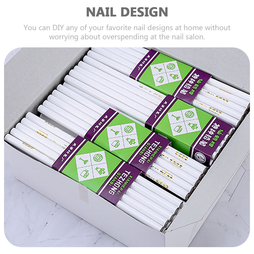 20Pcs Nail Beauty Schilderen Pen Nail Art Tip Dot Pen Hout Manicure Diy Pen