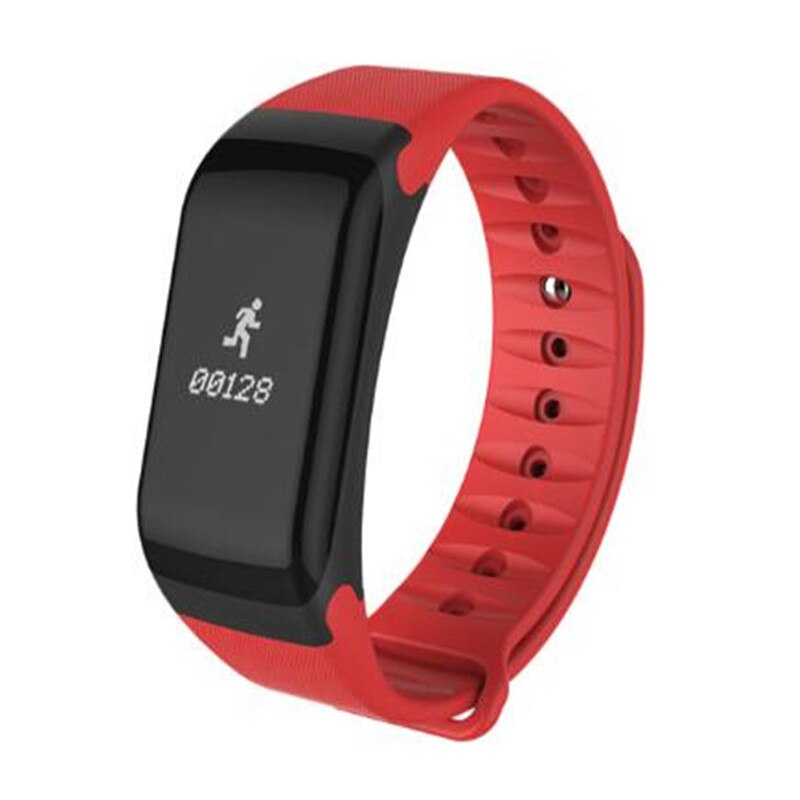F1 Sport Smart Band Armband Gezondheid Fitness Tracker Horloge Polsbandje Hartslagmeter Smart Armband Smartband Bloeddruk: Red