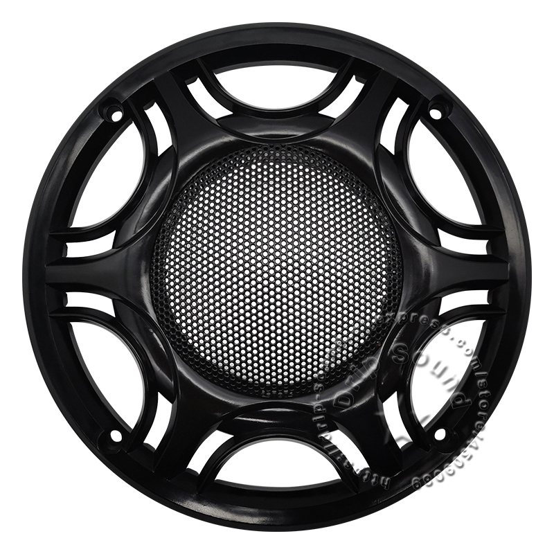 Per 6.5 "pollici copertura della griglia dell'altoparlante cerchio decorativo Audio rete metallica griglia protezione rete cornice nera/blu/verde/rossa/argento: Black Frame / 1 piece