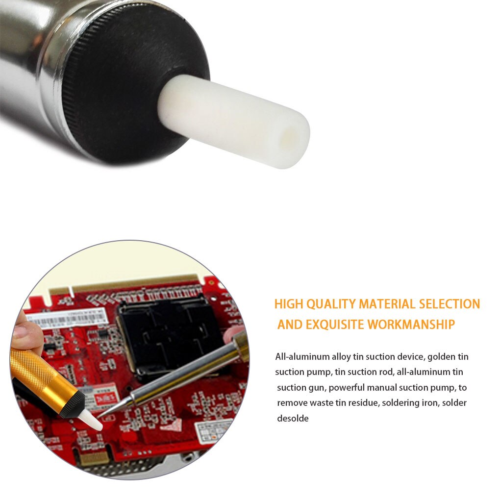 Aluminiowa metalowa pompa rozlutownicy ssania cyny pióro lutowania przyssawka długopis usuwanie lutownica próżniowa ręczne narzędzia robić spawania