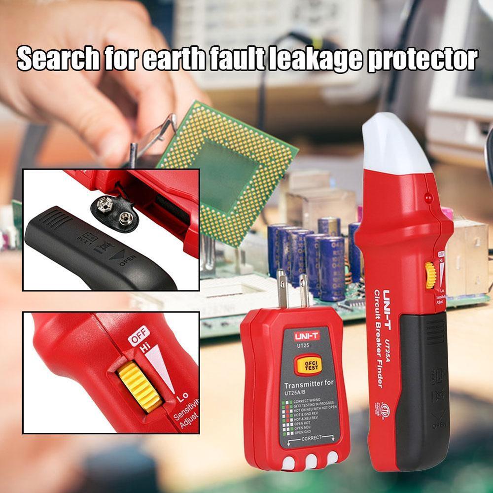 Localizador automático ut25a/ut25b fusível tomada eletricista com testador led diagnóstico-ferramenta indicador a4k9