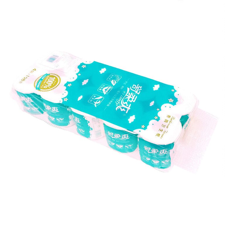 Pack of 10 Rolls 4-ply Toilet Paper Home White Soft Toilet Roll Primary Wood Pulp Toilet Tissue with Fast-Drying Fast