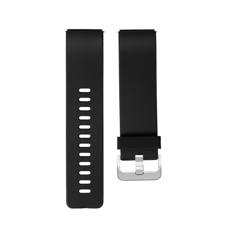 Bracelet en Silicone pour fitbit blaze bracelet de remplacement bracelet bracelet ceinture de poignet Correa smartwatch bracelet de montre en caoutchouc + boucle en métal: black / size S