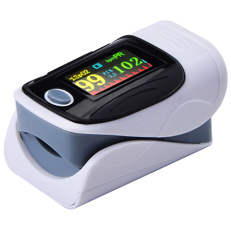 Vinger Pulsoximeter Blood Oxygen Bloed Oximeter Draagbare Oximeter Pulsoxymeter Vinger: Gray