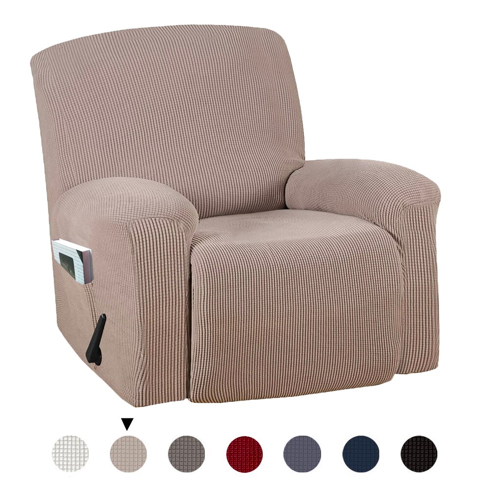 1- -delads stretch fåtölj slitstarka mjuka högstretch jacquard soffa möbelöverdrag form passform stretch snygg fåtölj: Sand
