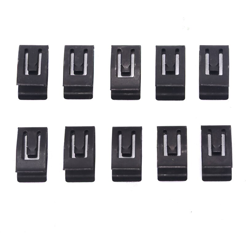 10Pcs/Set Universal Metal Car Front Console Dash Dashboard Auto Trim Retainer Black Rivet Fastener Clip