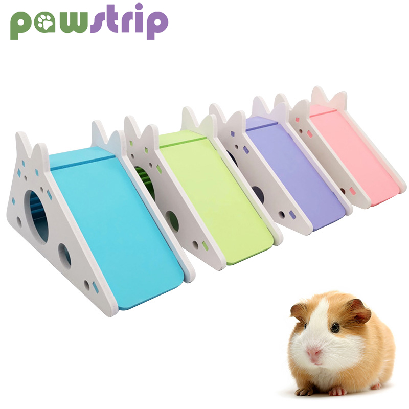Zmontowany chomik zabawkowa zjeżdżalnia złoty niedźwiedź świnka morska kolorowa kabina zabawny oddychający dom chomika gniazdo akcesoria dla małych zwierząt