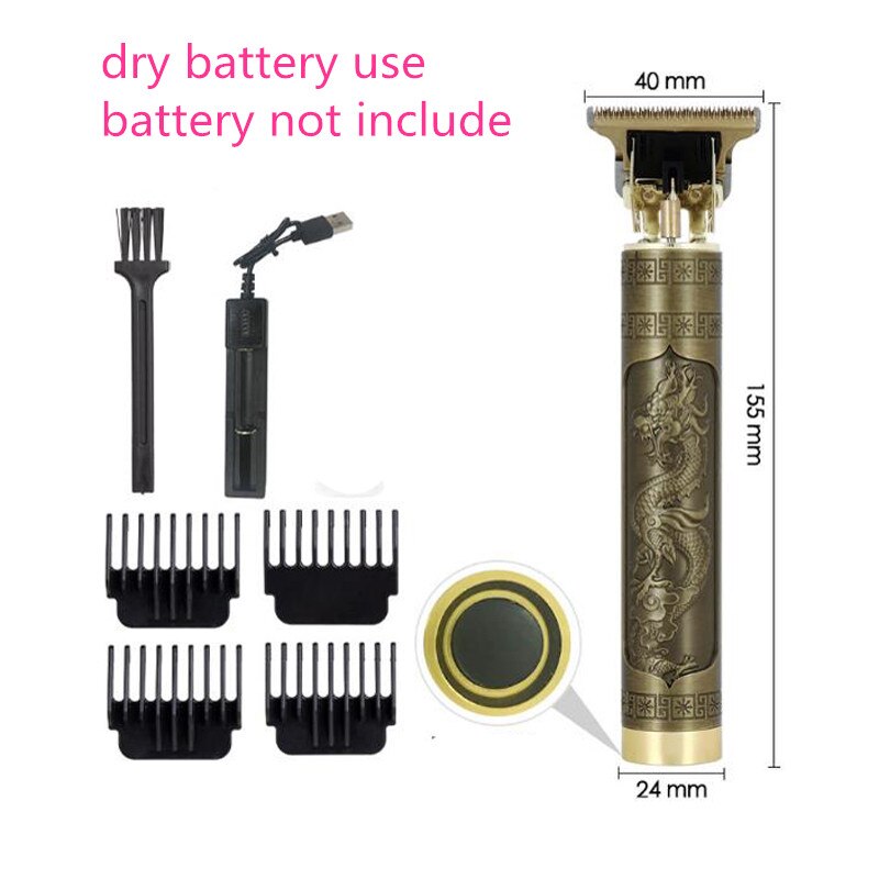 surker hair clipper metal body rechargeable hair clipper oilhead clipper hair carving clipper white haircut machine