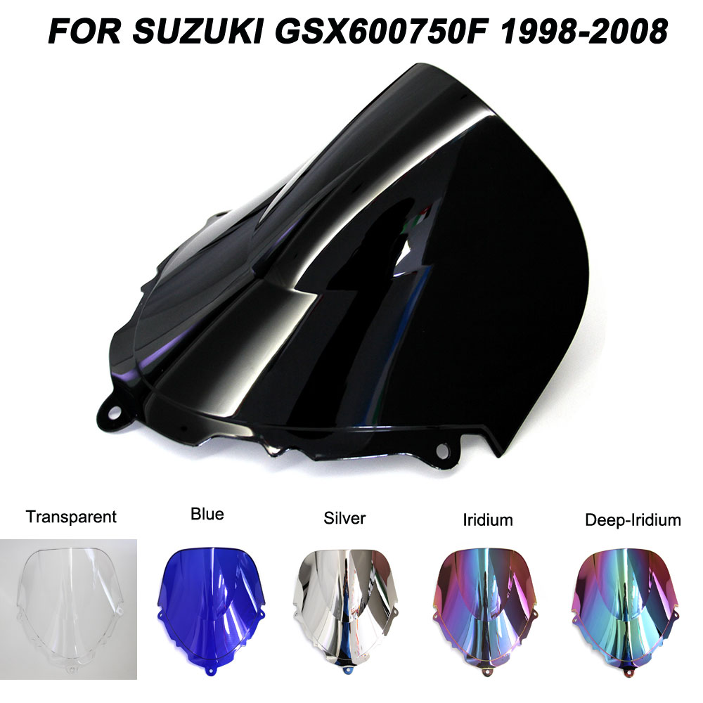 Iridium Motorcycle Windshield For Suzuki GSX600F/750F Katana 1998-2008 – Replacement Windscreen