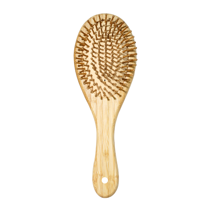 Cepillo de pelo de bambú para mujer, bolsa de aire, peines de bambú de dientes anchos, cepillo de cuero cabelludo de masaje suave, peine de barbero, herramientas de peinado de peluquería: verde